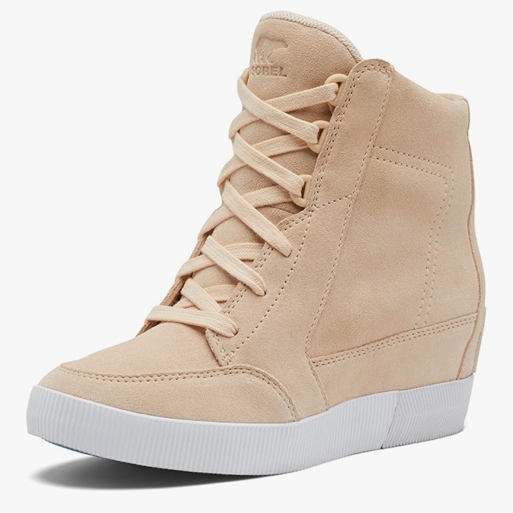 NWOT Sorel Women's Out 'N About Wedge II Boot - Nova Sand, Sea Salt